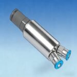 Laser 1-to-2 powder flow splitter for dual-channel powder delivery system