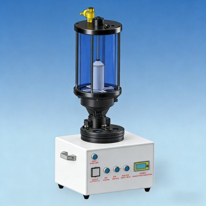 Compact desktop powder feeder with agitation system and low-powder alarm for laser cladding applications