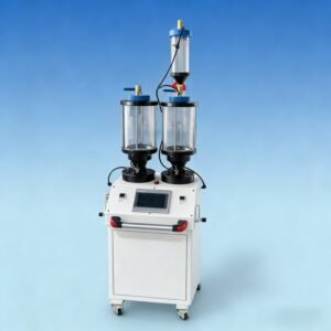 Dual-hopper intelligent rotary powder feeder system with touchscreen control and dual 6L powder containers for laser cladding applications