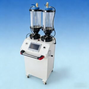 Dual-hopper intelligent rotary powder feeder system with touchscreen control and dual 6L powder containers for laser cladding applications