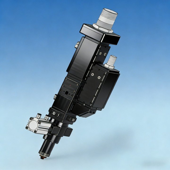 Fully submersible underwater laser cutting and welding head with integrated CCD monitoring system