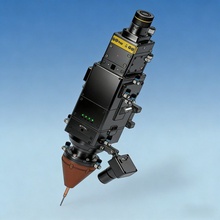 Integrated Coaxial Wire and Powder Laser Cladding Head with full water cooling design