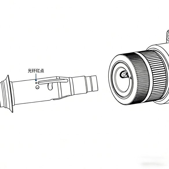 Fiber laser interface insertion structure diagram showing beam alignment and connection detail