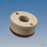 Laser cutting ceramic nozzle holder for high-power laser heads and modular optical systems